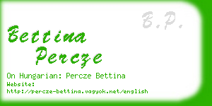 bettina percze business card